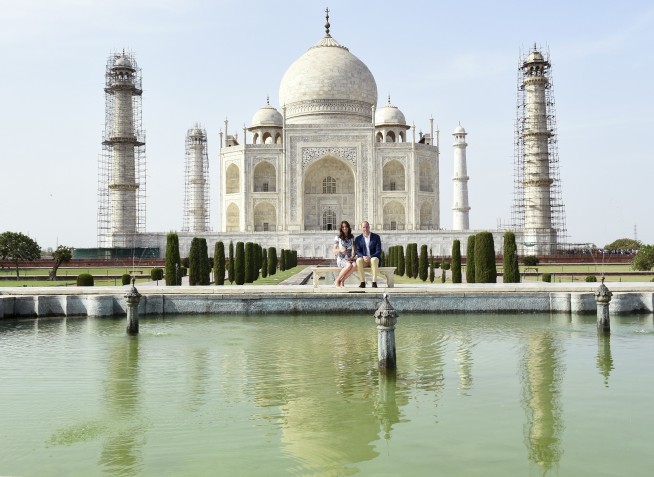 Following Diana's footsteps, British royals visit Taj Mahal