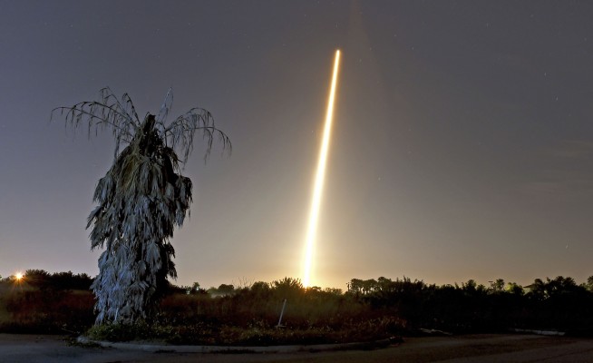 America's newest crew capsule rockets toward space station