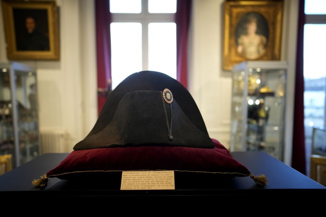 A hat worn by Napoleon sold for $2.1 million at an auction of the French emperor's belongings