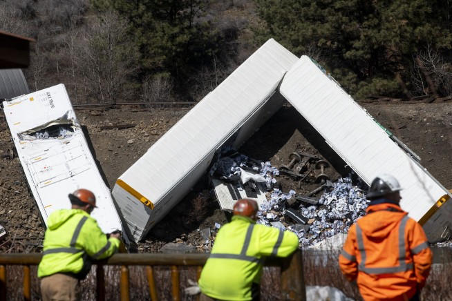About 25 train cars derail in Montana, no injuries reported
