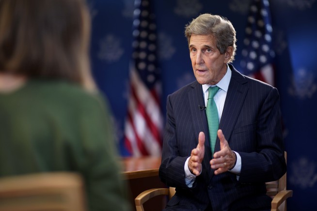 The AP Interview: Kerry says world short of climate goal