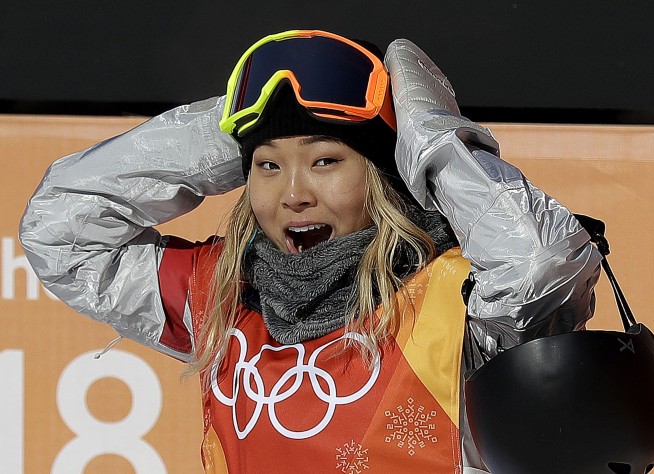 At Olympics, Chloe Kim takes family on one more epic ride