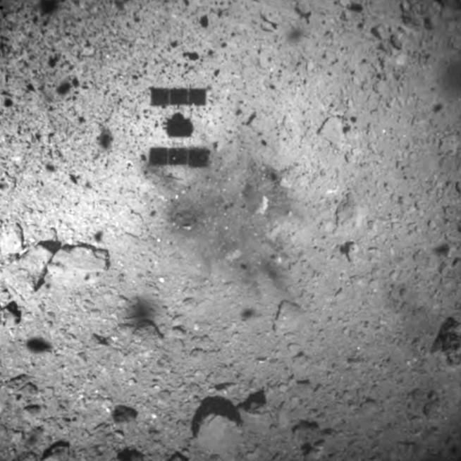 Japan space probe drops explosive on asteroid to make crater