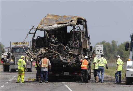 NTSB examines claim truck was on fire before crash