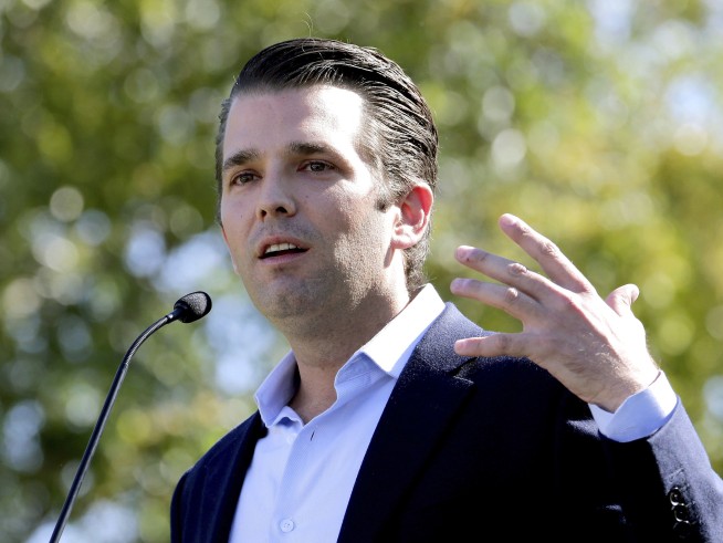 The Latest: Trump Jr. 'happy' to 'work with' Senate panel