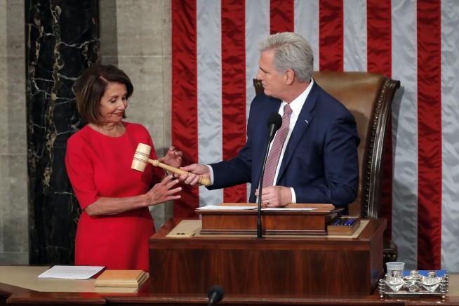 The Latest: Youngsters join in as Pelosi takes speaker oath