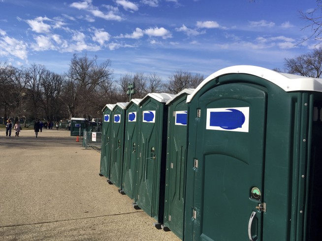 Don's what? Portable toilet names covered for inauguration