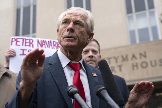 Judge denies Peter Navarro's bid to remain out of prison while appealing contempt of Congress case