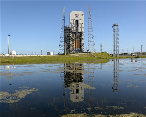 Wind, valves stall launch of new Orion spacecraft