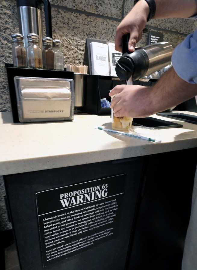 Coffee sold in California could carry cancer warning labels