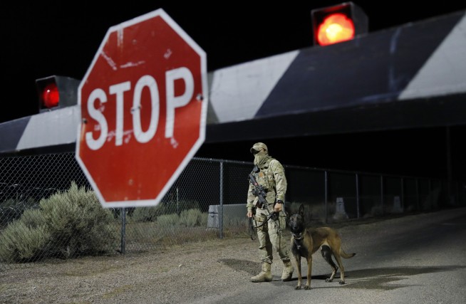 About 75 people gather at Area 51 gate, 1 person arrested
