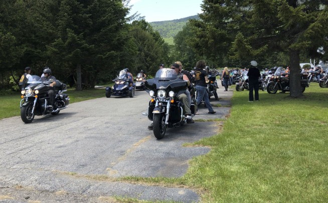 Bikers gather for emotional ceremony following deadly crash
