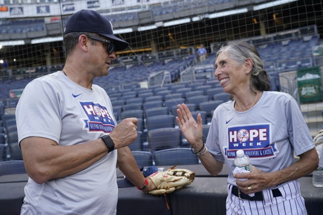 She's up! Bat girl 60 years in making reaches Yankee Stadium