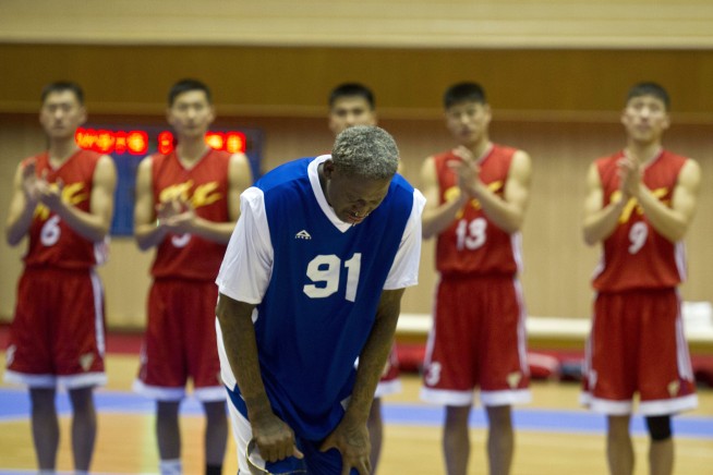 Former NBA player Dennis Rodman arrives in North Korea