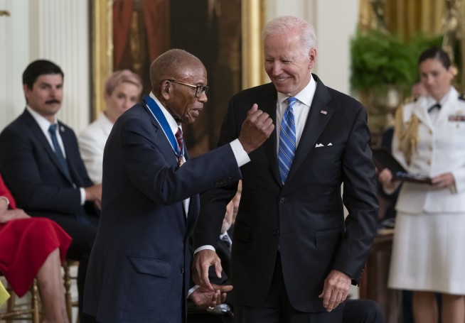 Biden awards Medal of Freedom to Biles, McCain, Giffords
