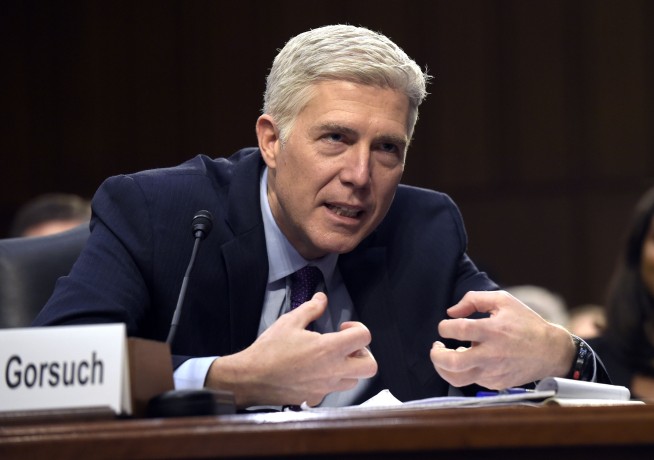 The Latest: Senate confirms Trump nominee Gorsuch