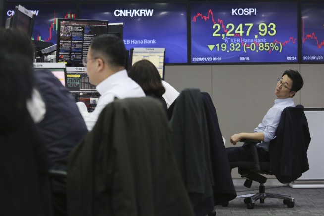 U.S. stocks indexes are mixed amid worries over virus