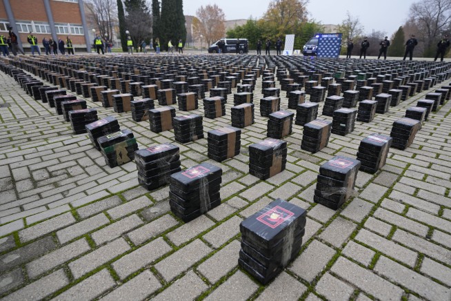 Spain seizes 11 tons of cocaine in shipping containers. Most of the drugs found among frozen tuna
