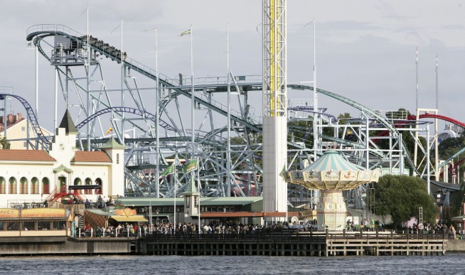 Riders plunge from a derailed roller coaster in Sweden, killing one and injuring several others