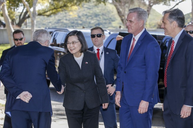 US House leader and Taiwan president meet as China protests