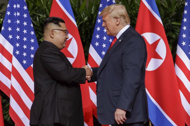 The Latest: Trump says Kim Jong Un 'loves his people'