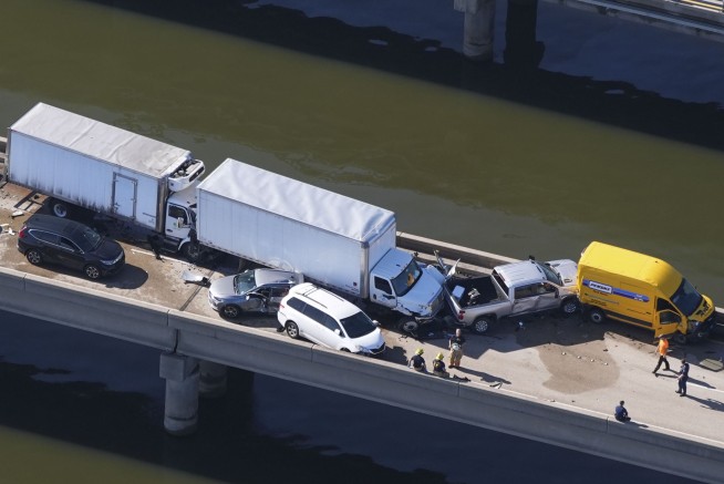 Car crashes in foggy weather injure 33 people and force bridge near New Orleans to close for hours
