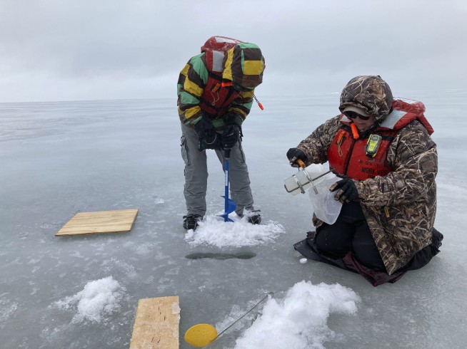 Scientists take rare look under Great Lakes' frozen surfaces