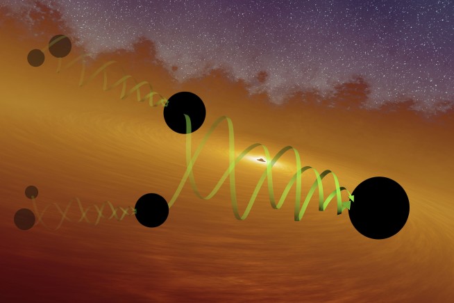 Cosmic Legos: Black holes merge into never before seen size