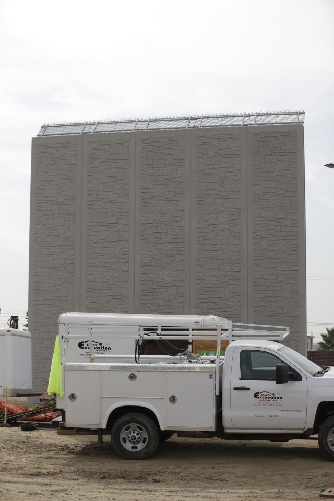 Trump's border wall models take shape in San Diego