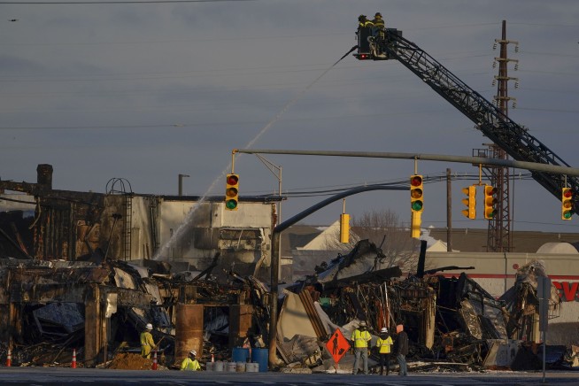 Tanker crashes into Long Island building, causing huge blaze