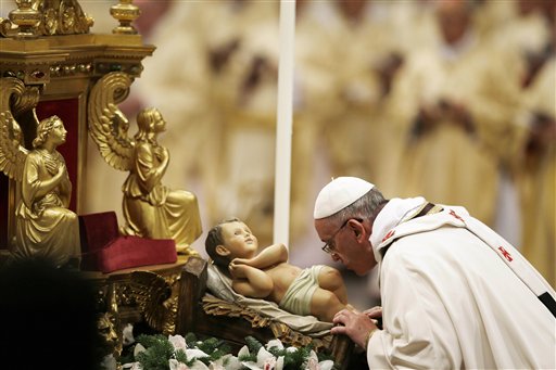 Pope on Christmas Eve lauds Jesus' 'humble' start
