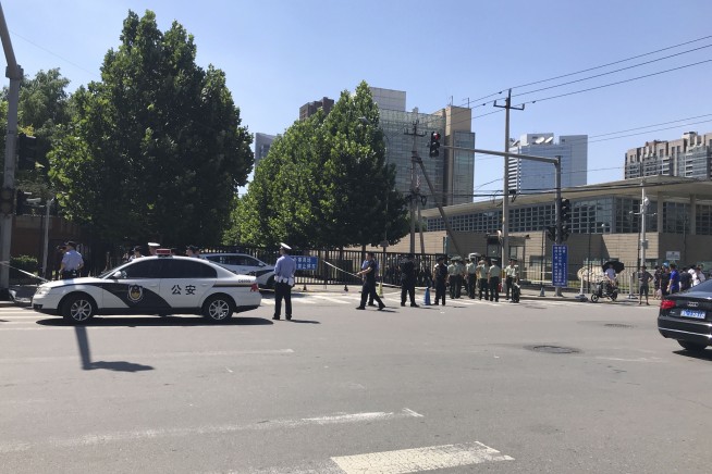 Man explodes small device outside US Embassy in Beijing