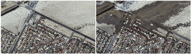 California mountain and desert towns dig out of the mud tropical storm