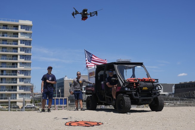 On NYC beaches, angry birds fight drones patrolling for sharks and struggling swimmers