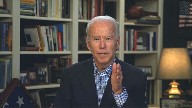 Biden raises idea of Democrats holding an online convention
