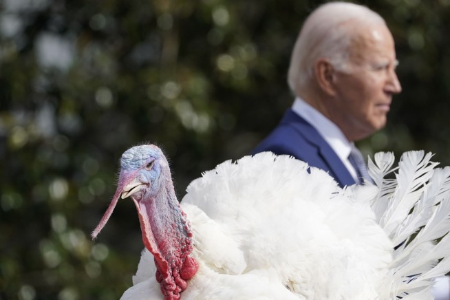 Biden pardons National Thanksgiving Turkeys while marking his 81st birthday with jokes about his age