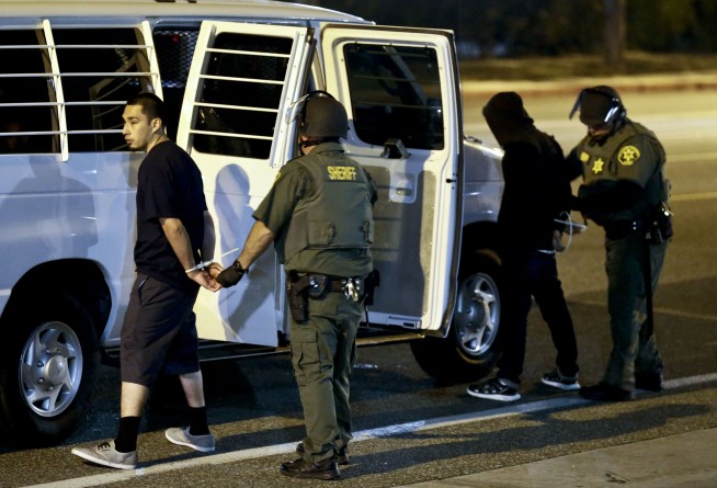 Protests break out as Trump speaks in Southern Cal