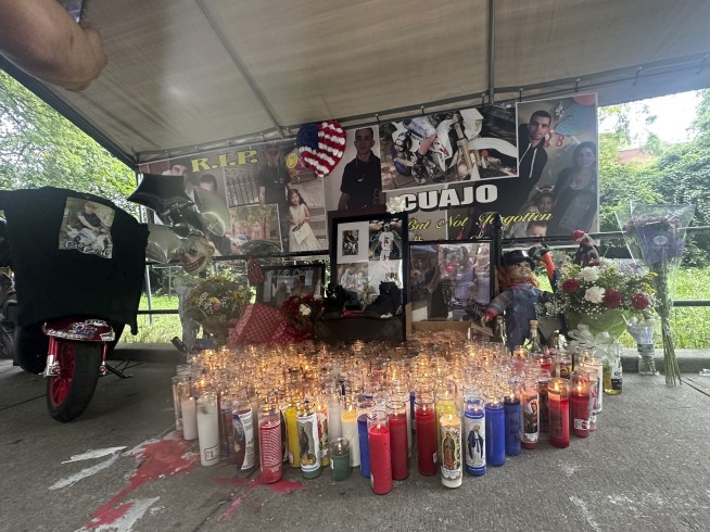 New York City police sergeant who hurled plastic cooler at fleeing motorcyclist charged in his death