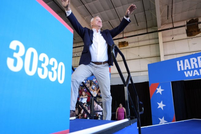 Harris and Walz say they're 'joyful warriors,' narrowly avoid confrontation with Vance on tarmac