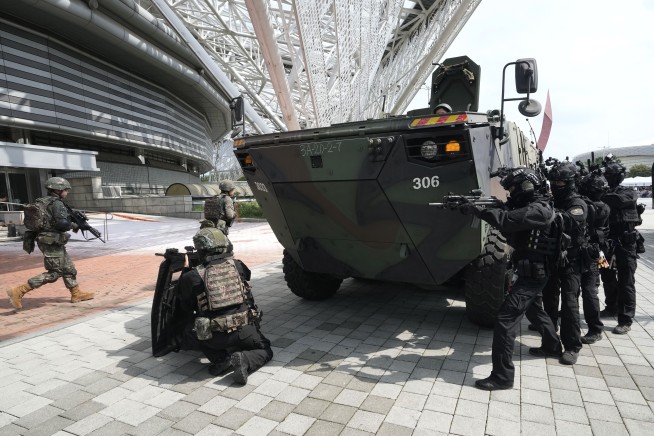 North Korea shows new drone attacking a target as Seoul and US hold large military exercises