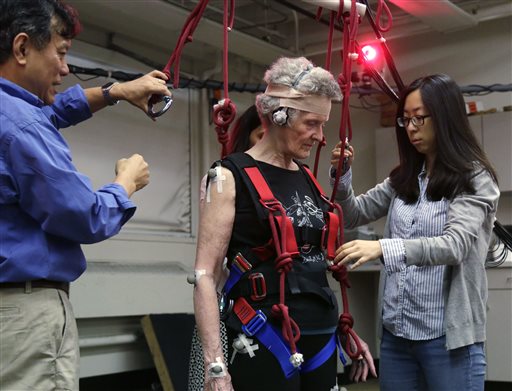 Tripping seniors on purpose to stop future falls