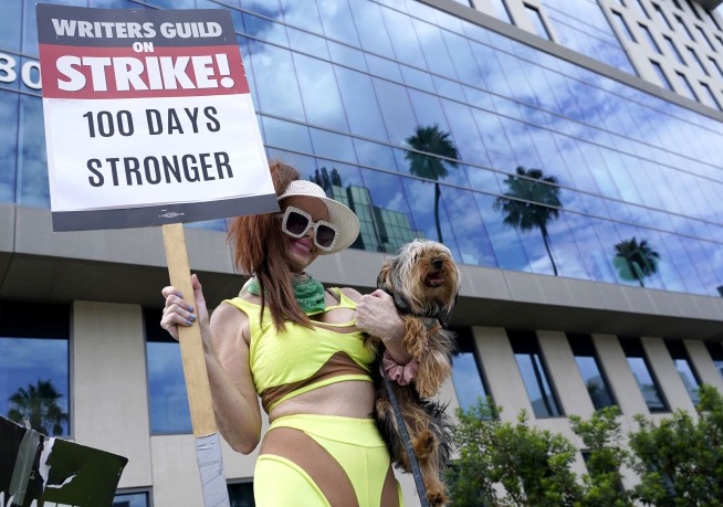 Hollywood strike matches the 100-day mark of the last writers strike in 2007-2008