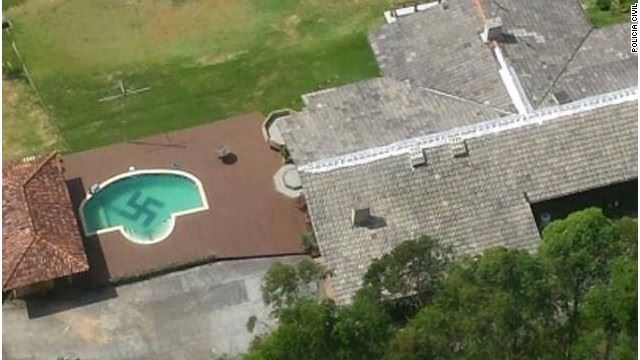 Huge Swastika Spotted in Swimming Pool
