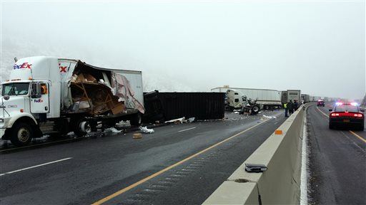 Smashed by 2 Semis in Huge Pileup, Guy Gets a Miracle