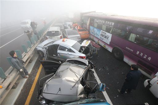 2 Dead, Scores Hurt in 100-Car Bridge Pileup