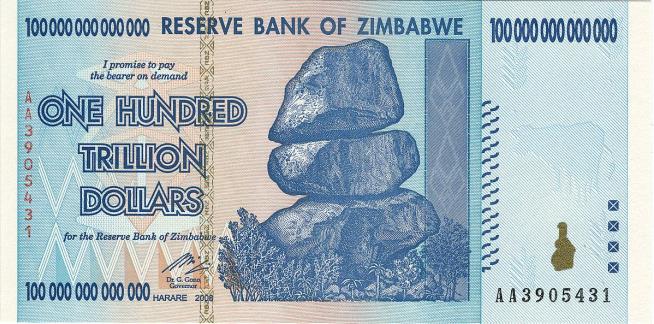 Zimbabwe Exchange Rate: $35 Quadrillion to US Dollar