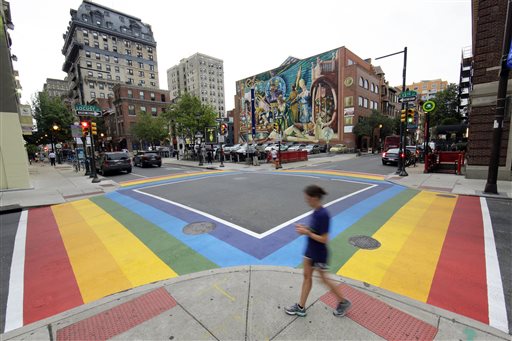 Philadelphia 'Gayborhood' Gets Rainbow Crosswalks