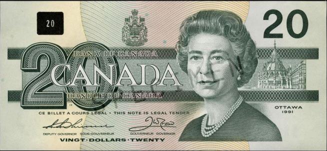 Canadians Are Cutting $20s in Half, Spending Them