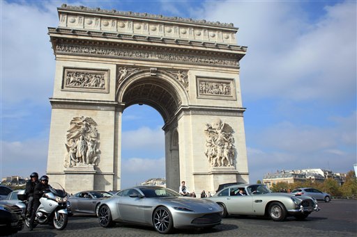 Decades of James Bond Cars Hit Paris