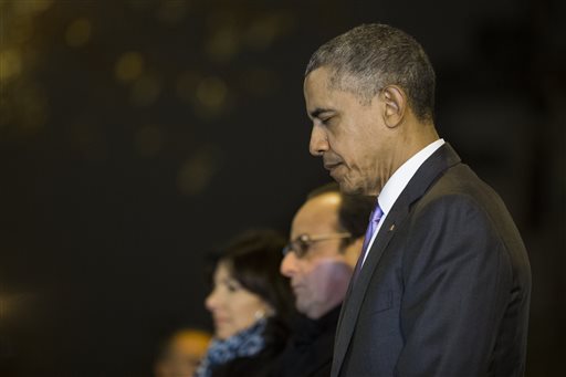 Obama Lays Single Rose at Paris Massacre Site